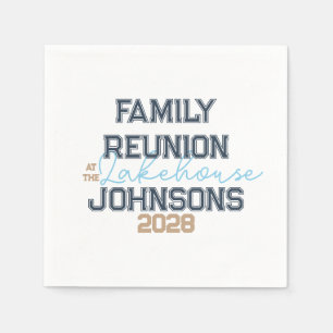 Serviette En Papier Typographie rétro de la famille de Lake house