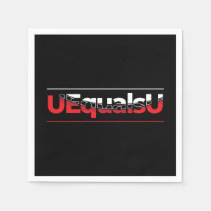 Serviette En Papier UEqualsU VIH Typographie indétectable Art