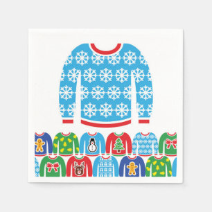 Serviette En Papier Ugly Christmas Sweater Party Holiday Snowflakes Na