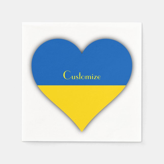 Serviette En Papier Ukraine Drapeau bleu Jaune Thunder_Cove Naples (Devant)