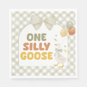 Serviette En Papier Un anniversaire de printemps de l'oie idiote