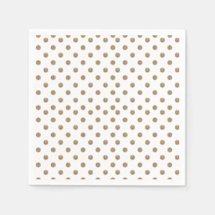 Serviette En Papier un arrière - plan blanc aux pois bruns