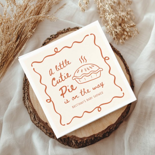 Serviette En Papier Un Baby shower À Tarte Un Peu Cutie Favoriser (Créateur téléchargé)