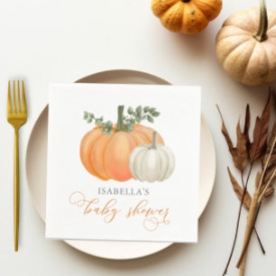 Serviette En Papier Un Baby shower Automne Un Peu Citrouille