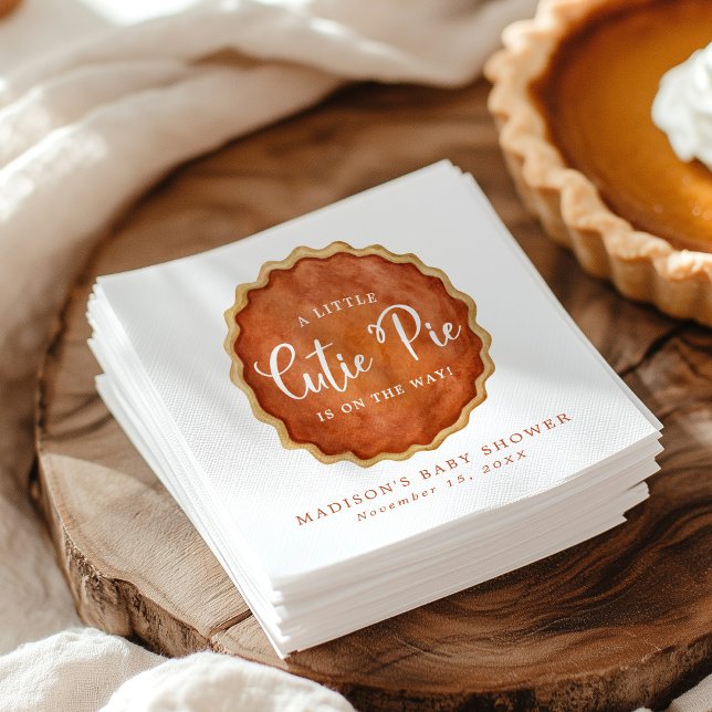 Serviette En Papier Un Baby shower Citrouille à pâté de maison (Créateur téléchargé)
