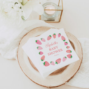 Serviette En Papier Un Baby shower de fraises doux au Berry