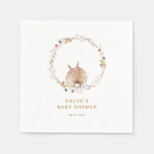 Serviette En Papier Un Baby shower de Pâques Bunny Bienvenue