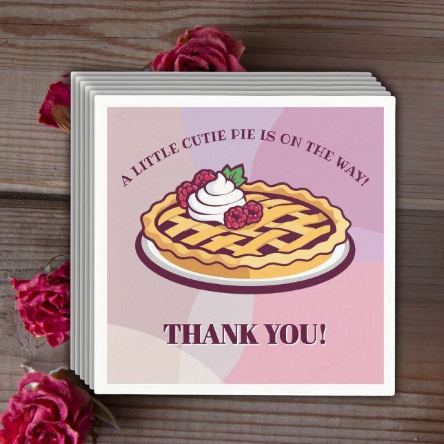 Serviette En Papier Un Baby shower Purple Minimaliste À Petite Cutie (Créateur téléchargé)