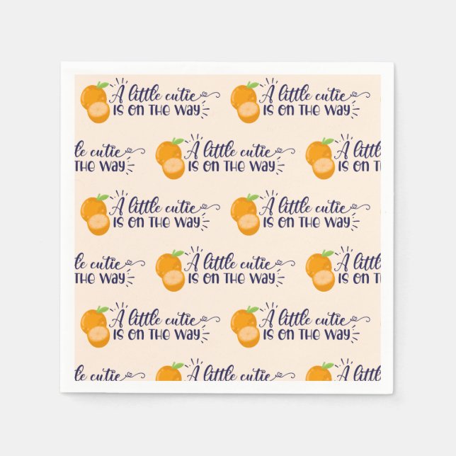 Serviette En Papier Un Baby shower Un Peu Cutie (Devant)