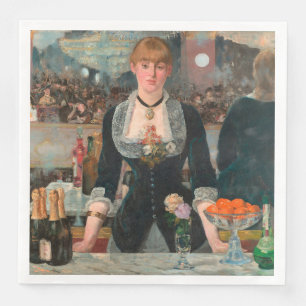Serviette En Papier Un bar aux Folies-Bergère Edouard Manet