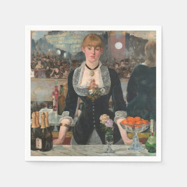 Serviette En Papier Un bar aux Folies-Bergère Edouard Manet (Devant)