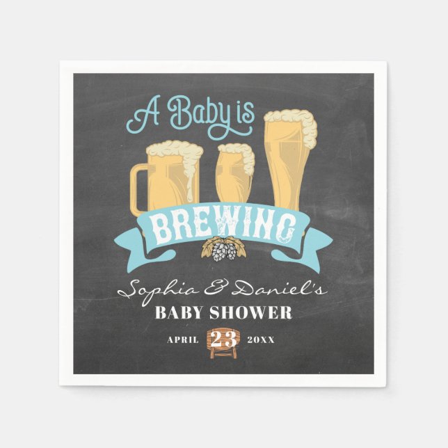 Serviette En Papier Un bébé brasse des serviettes de Baby shower (Devant)