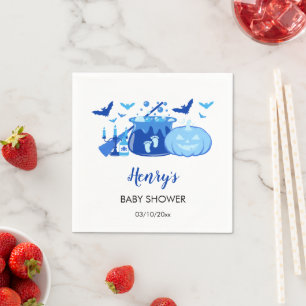 Serviette En Papier Un bébé brasse un Baby shower de sorcière d'Hallow