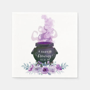 Serviette En Papier Un bébé brasse un Baby shower d'Halloween