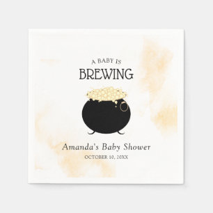 Serviette En Papier Un bébé brasse un Baby shower d'Halloween neutre