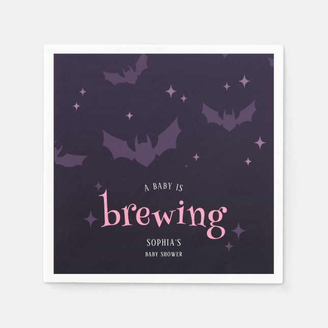 Serviette En Papier Un Bébé Brûle De Mignons Baby showers D'Halloween (Devant)