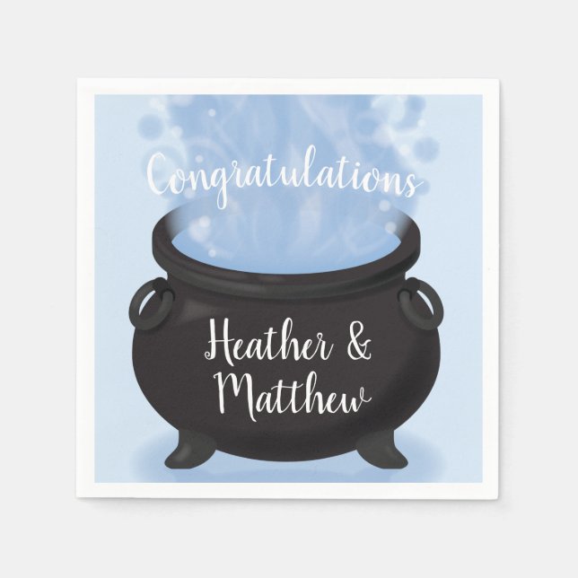 Serviette En Papier Un bébé est en train de brasser sorcier Baby showe (Devant)