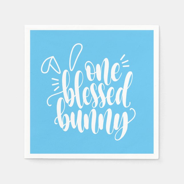 Serviette En Papier Un Blessé Lapin Capri Papier de calligraphie de Pâ (Devant)