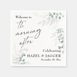 Serviette En Papier Un cadre verdoyant Bienvenue au matin après-midi