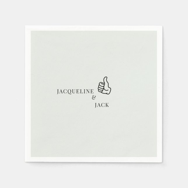 Serviette En Papier Un Cocktail Personnalisé À L'Aide D'Un Sage Léger (Devant)