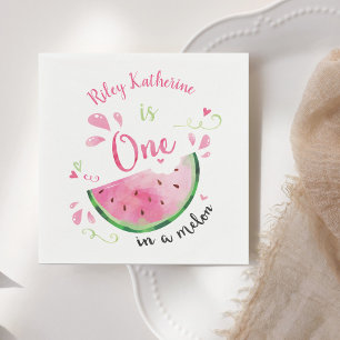 Serviette En Papier Un dans Melon Watermelon Anniversaire Party Papier