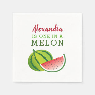 Serviette En Papier Un dans un Melon Fête d'anniversaire de 1 an