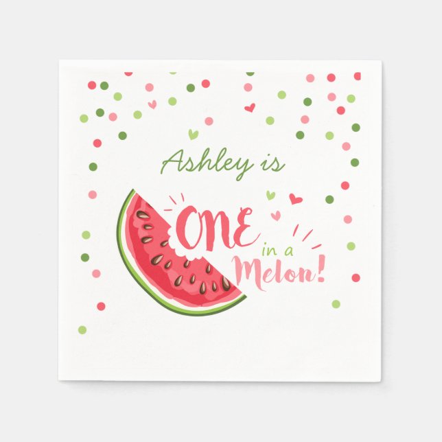 Serviette En Papier Un dans un melon Papier serviettes Eté Watermelon (Devant)
