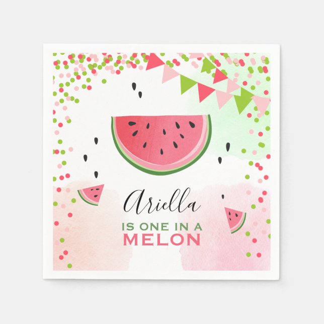 Serviette En Papier Un dans un melon Papier serviettes Eté Watermelon (Devant)