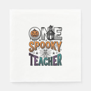 Serviette En Papier Un design vectoriel Halloween d'un professeur effr