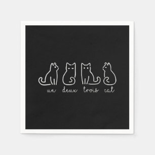 Serviette En Papier Un Deux Trois Cat Abstrait Français Kitty