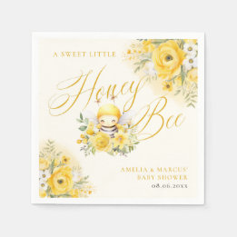 Serviette En Papier Un doux Baby shower d'abeilles au miel