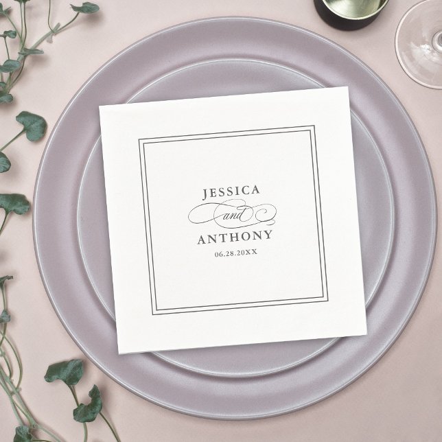 Serviette En Papier Un élégant Mariage d'affaires s'épanouit (Créateur téléchargé)