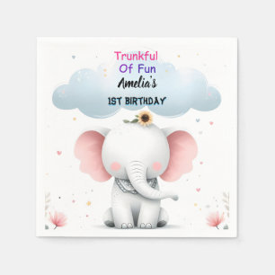 Serviette En Papier Un éléphant blanc bois Anniversaire 1er anniversai