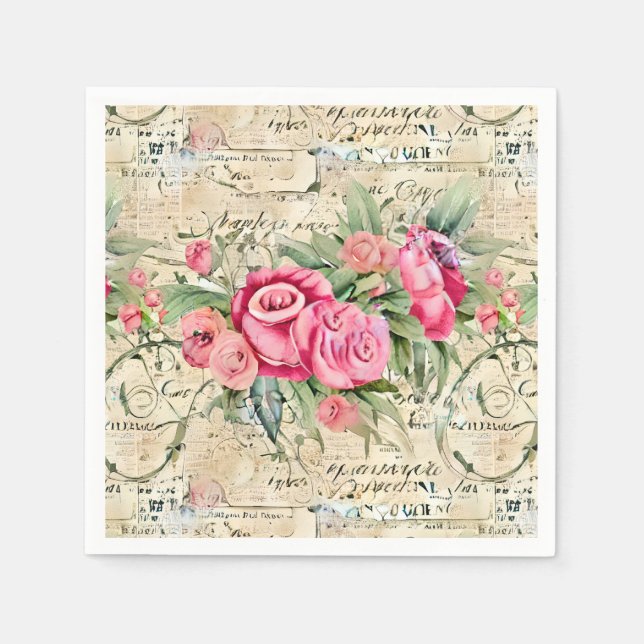 Serviette En Papier Un Ephémère français série 26 (Devant)