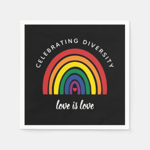 Serviette En Papier Un Gay pride LGBT célèbre la diversité L'amour est