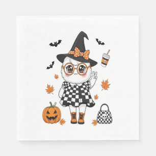 Serviette En Papier Un joli fantôme d'Halloween