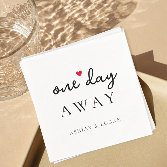 Serviette En Papier Un Jour De Dîner De Répétition Mariage (Créateur téléchargé)