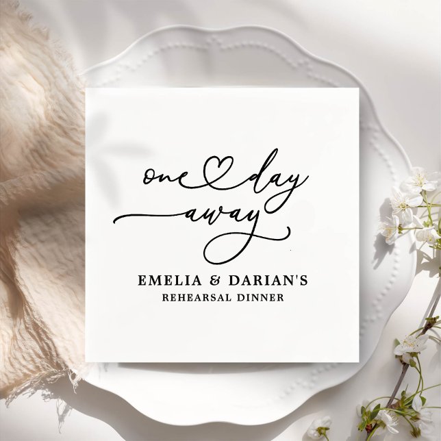 Serviette En Papier Un Jour De Dîner De Répétition Mariage (Créateur téléchargé)