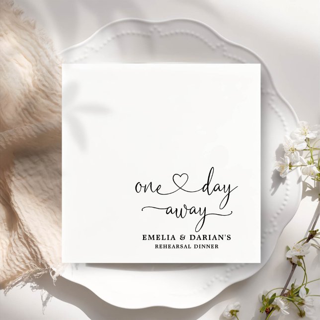 Serviette En Papier Un Jour De Dîner De Répétition Mariage (Créateur téléchargé)