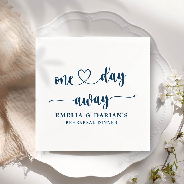 Serviette En Papier Un Jour De Dîner De Répétition Mariage (Créateur téléchargé)
