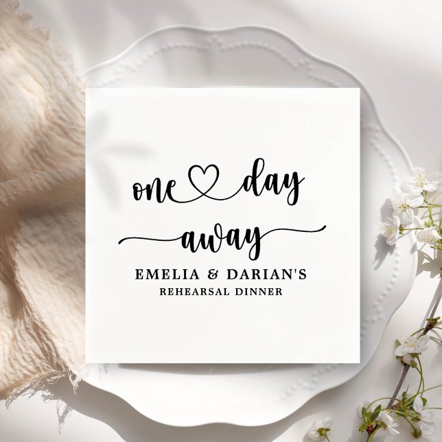 Serviette En Papier Un Jour De Dîner De Répétition Mariage (Créateur téléchargé)