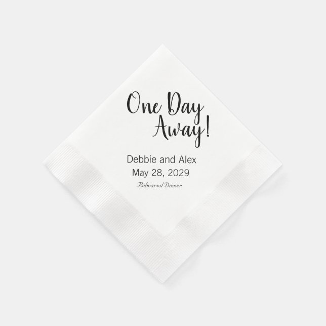 Serviette En Papier Un Jour De Répétition Diner Naples Personnalisées (Coin)