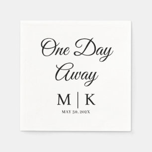 Serviette En Papier Un jour loin minimaliste et chic Napkins mariage