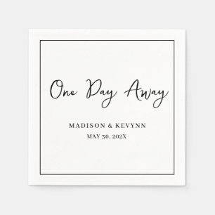 Serviette En Papier Un jour loin minimaliste et chic Napkins mariage