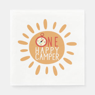 Serviette En Papier Un Joyeux Camper Premier Anniversaire Camping Sun 