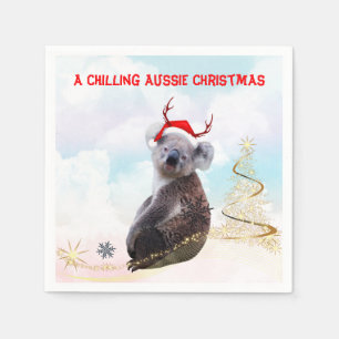 Serviette En Papier Un Koala apocalyptique de Noël australien