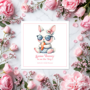 Serviette En Papier Un lapin est en chemin Baby shower