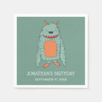 Un mignon monstre drôle. Enfants garçon fête anniv