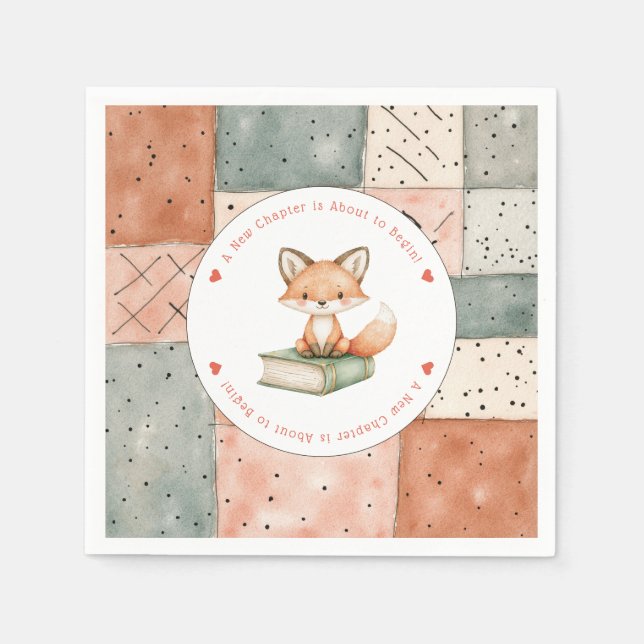 Serviette En Papier Un nouveau chapitre commence le Baby shower Storyb (Devant)