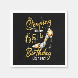 Serviette En Papier Un pas dans mon 65e anniversaire femmes talons hau